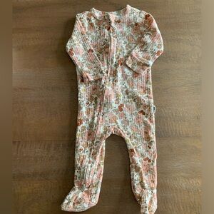 Baby Girl Floral Footie